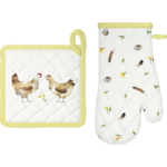 Pajalapp ja pajakinnas Helene White Grey