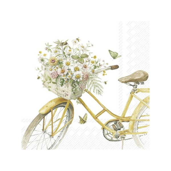 Salvrätikud Flower Bike 25x25cm
