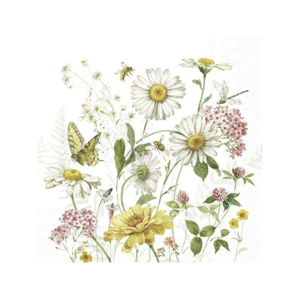 Salvrätikud Wildflower and Butterfly 33x33cm