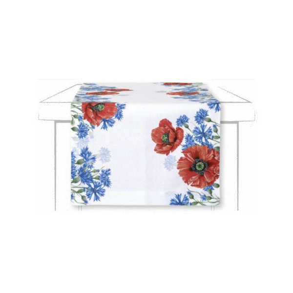 Laudlina Poppy and Cornflowers 45x150cm